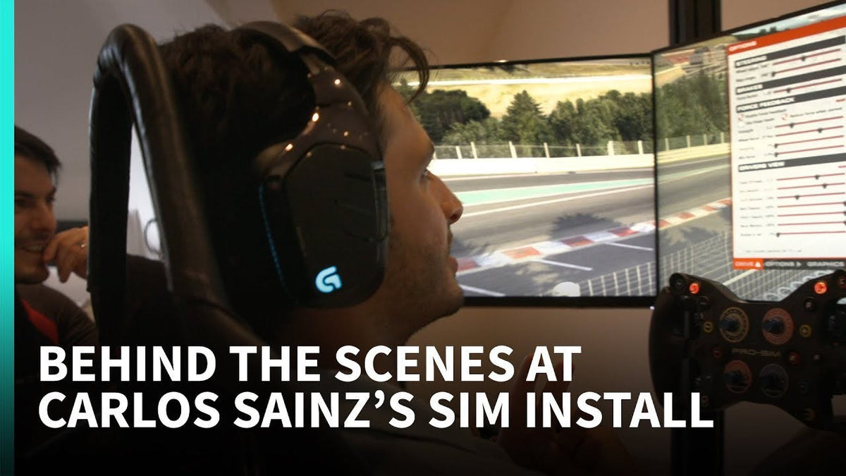 Load video: Behind the scenes with Carlos Sainz’s sim install, Autosport video