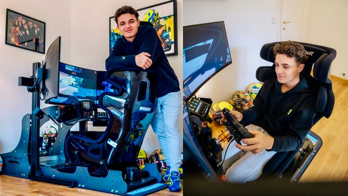 Video thumbnail: Lando Norris simulator setup cost