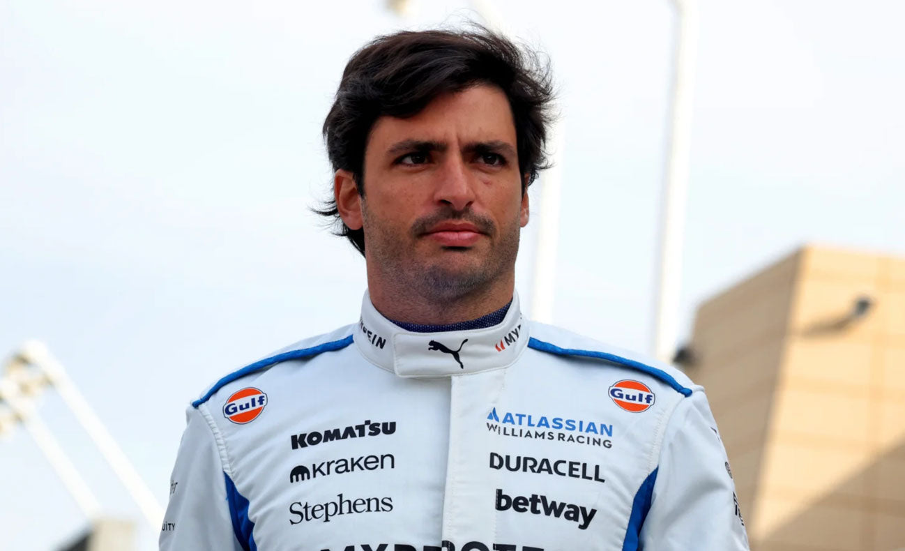 carlos sainz williams f1 driver and owner of cool performance f1 simulator