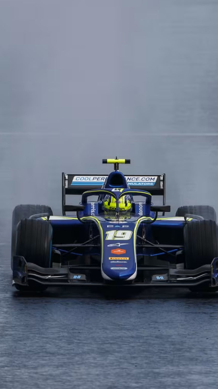 Lando Norris F2 car with Cool Performance sponsor on rear wing