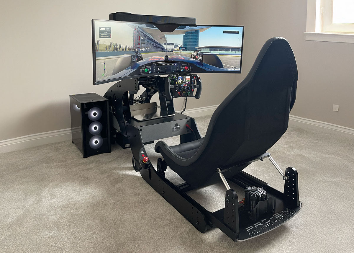formula pro custom bespoke simulator install with single ultrawide screen