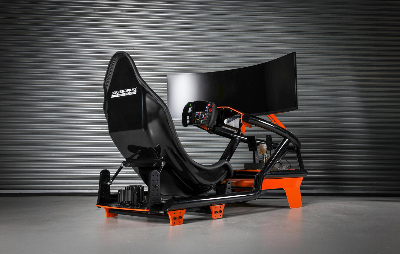 Cool Performance Formula Sport formula racing simulator in luxury car garage