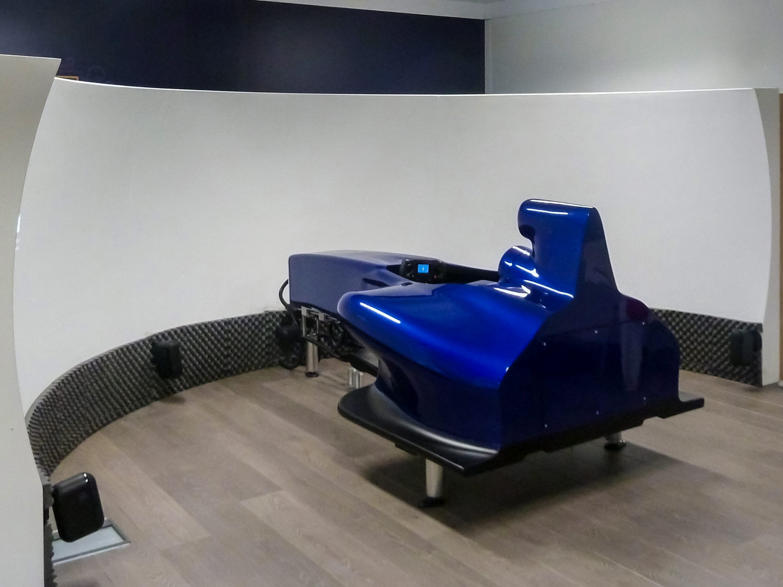 half car formula one cockpit f1 cool performance blue simulator