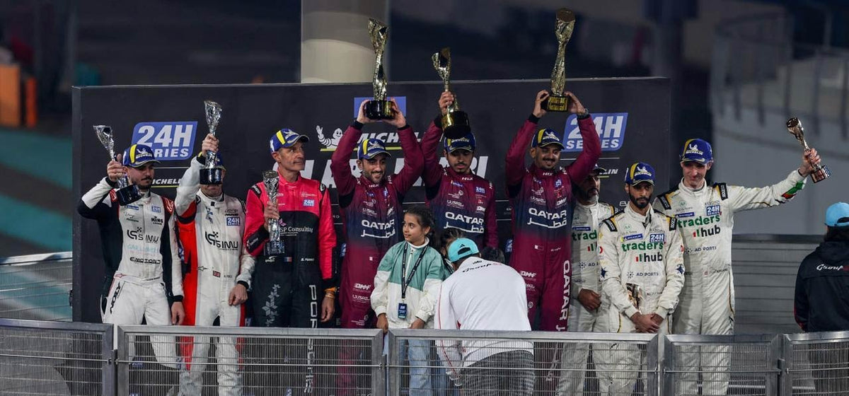 Jassim Al-Thani and the QMMF by HRT Performance team on the 24H Series podium