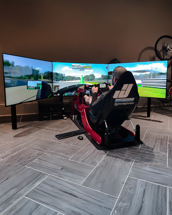 Jimmy Johnson training on iracing with his Formula pro from cool performance