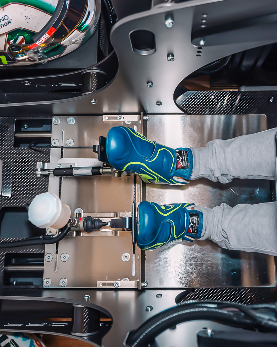 CP-S Bespoke Hydraulic Sim Racing pedals top view