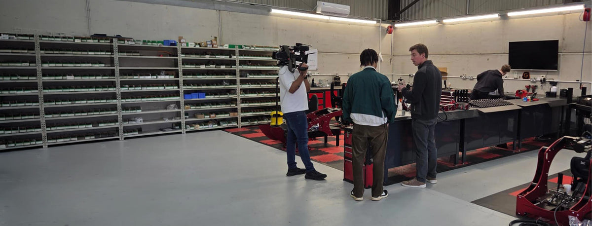 Oliver Norris with a Sky Sports camera team at the Cool Performance workshop