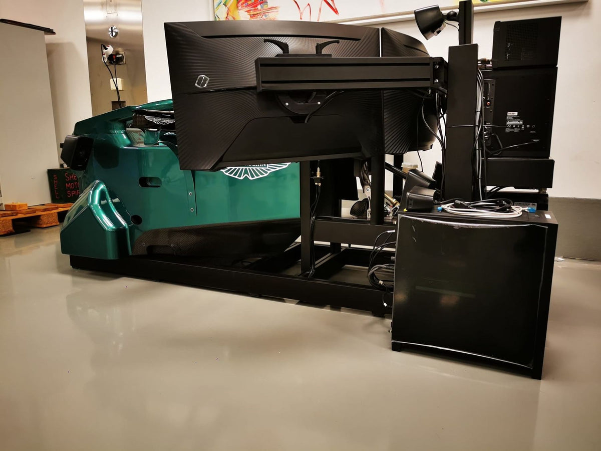 Sebastian Vettel's Cool Performance simulator with its screen mount