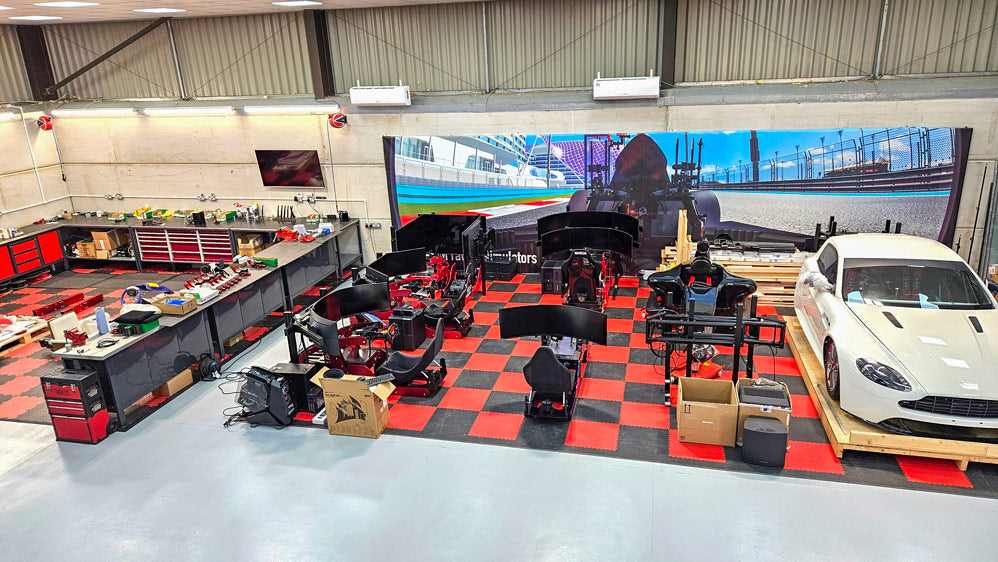 pro sim workshop sevenoak formula pro simulators and half f1 car half aston martin gt car