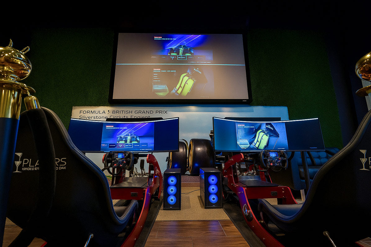 player's indoor golf club sports bars with s formula pro cool performance simulators