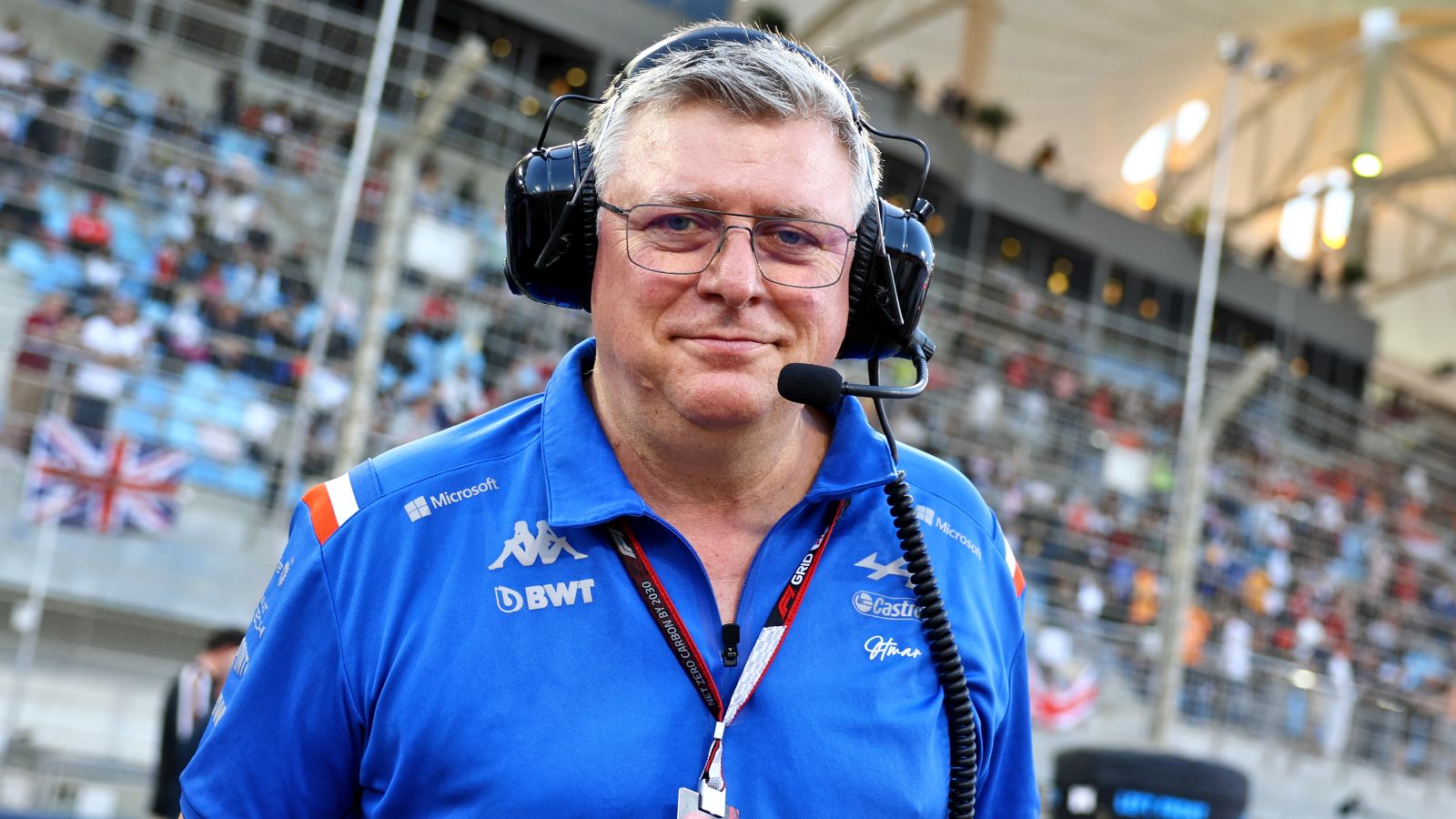 otmar-Szafnauer smiling bahrain gp alpine team principal cool performance