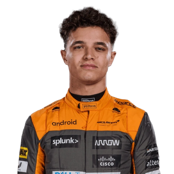 Lando Norris McLaren Formula 1 driver using Cool Performance racing simulator