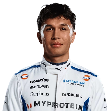 Alex Albon Williams Formula 1 driver using Cool Performance racing simulator