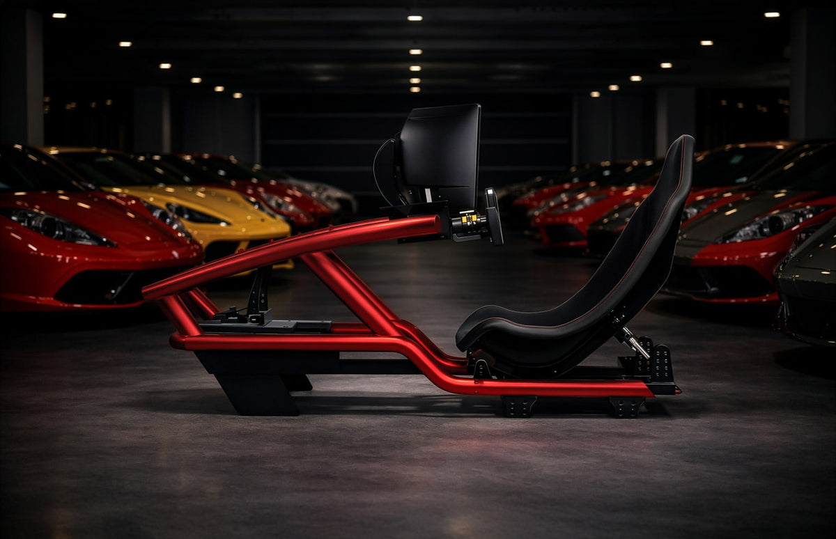 Cool Performance Formula Sport formula racing simulator in luxury car garage