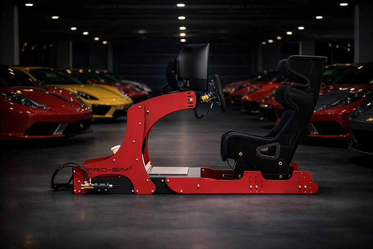 Cool Performance GT Pro GT racing simulator in luxury car garage