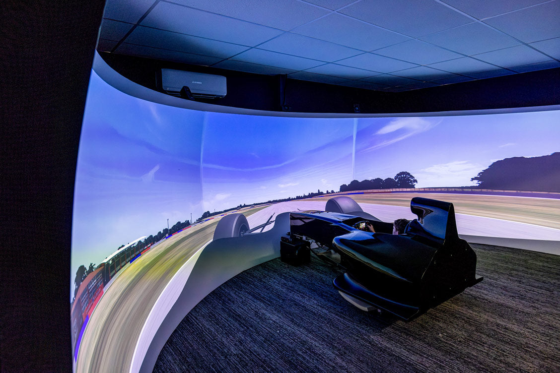 Bespoke half f1 car turned into a simulator for corporate events and private use