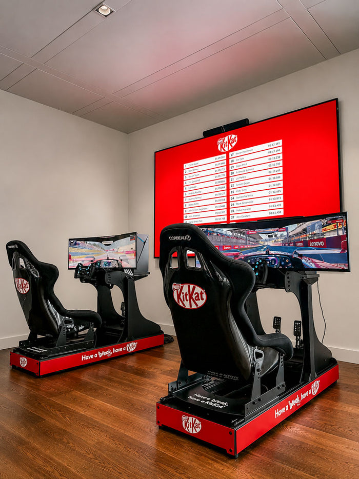 Kit Kat, F1 racing simulator event by Cool Performance