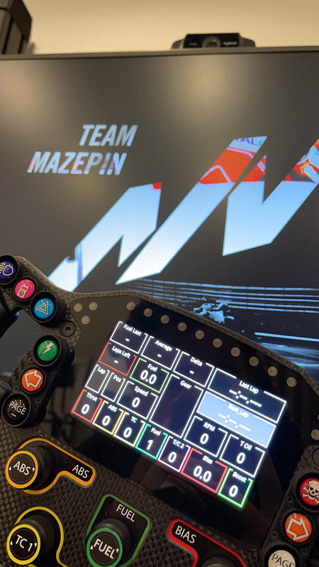 Close up of Nikita Mazepin Cool Performance F1 Simulator