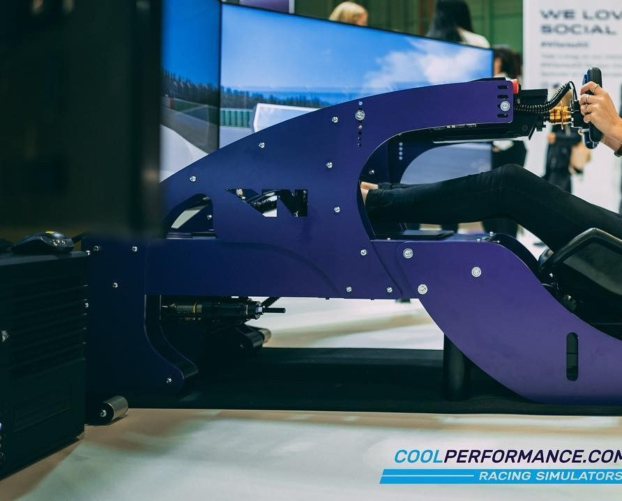 Custom purple Formula simulator made for W Series, UK
