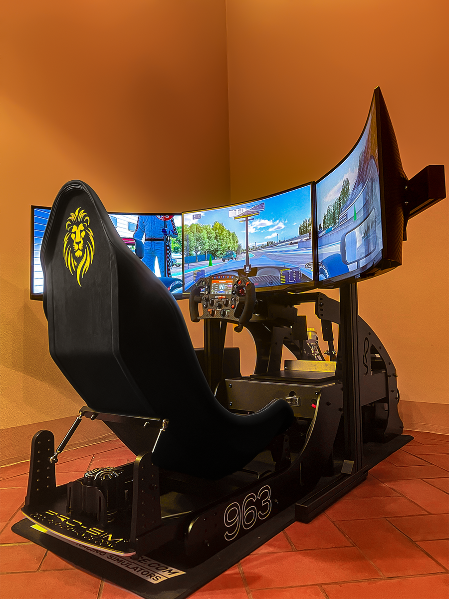 Formula Pro gaming simulator installed in a home in Italy
