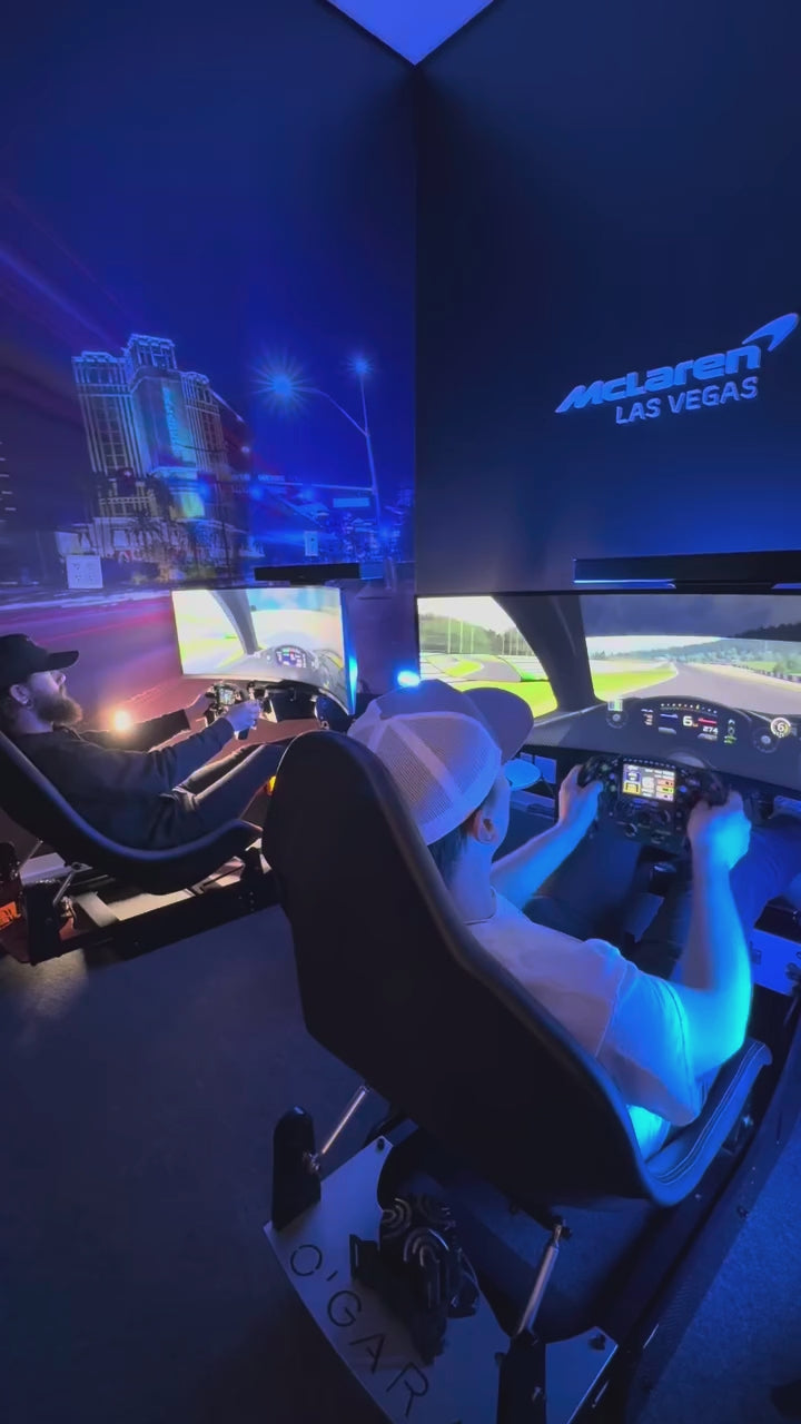 Load video: McLaren Las Vegas USA immersive simulator experience